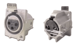 ITT Cannon Male and Female PCB Metal Flange Mount Receptacle, XLM